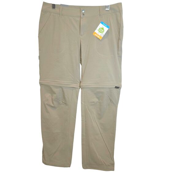 Columbia Saturday Trail II Hiking Convertible Pants Womens Sz 16 Tan Omni-Shield - Picture 2 of 16